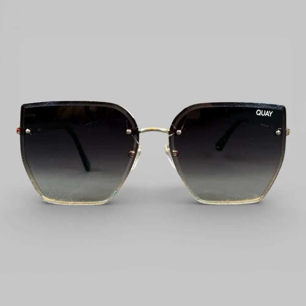 Quay Australia Around The Way 125 Gold Rimless Sunglasses Only Frame